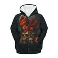 thumbnail image 5 of Chaqlin Skull Red Dragon Lightweight Zip Up Hoodie for Boys Girls Long Sleeve with Pockets Comfy Casual Fall Outerwear Size 10-12, 5 of 7