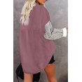 thumbnail image 2 of Chemises en Velours Côtelé pour Femmes avec Poche, Manches Longues Décontractées, Blouses Surdimensionnées, 2 of 6