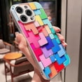 thumbnail image 2 of Funda de vidrio a prueba de golpes con diseño de ladrillos de juguete coloridos para iPhone 13 Pro Max, 2 of 5
