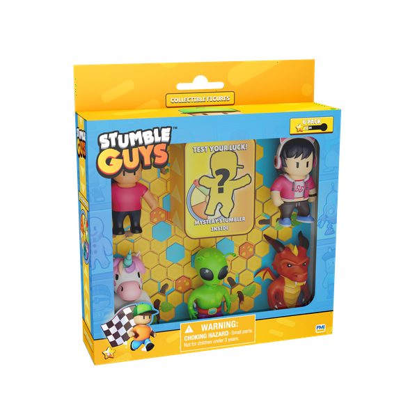 Official Stumble Guys Collectable Figures 6-Pack Window Deluxe Box