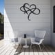 thumbnail image 1 of Letrero De Pared Metal Infinity Heart Art Love Wall Sign Decor para sala de estar hogar negro Wdftyju Libre de BPA, 1 of 3
