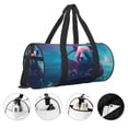 thumbnail image 3 of Fotbe DJ Panda Hot Air Balloon Bolsa Deportiva de Lona Plegable con Estampado, Bolsa de Gimnasio con Bolsillo Seco/Húmedo, Bolsa de Viaje Ultraligera de Gran Capacidad, 3 of 6
