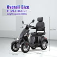 thumbnail image 6 of QEASET Heavy Duty 4-Wheel Mobility Scooters,800W All Terrain Electric Recreational Scooter,31 Miles Long Travel Range, 6 of 7