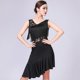 thumbnail image 2 of Vestido de baile latino con borlas Yinane Disfraces de baile con pantalones cortos Negro L L, 2 of 8