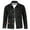 Black, variant on Men Autumn Jacket Pocket Long Sleeves Solid Color Loose Single-breasted Warm Cardigan Plus Size Mid Length Men Denim Coat for Daily Wear