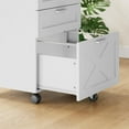 thumbnail image 4 of AKDSteel  Mobile Wood File Cabinet with Lock, Rolling Under-Desk Storage Organizer for Home & Office, 4 of 5
