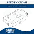 thumbnail image 3 of Broan 250 Cfm, 30-Inch Undercabinet Range Hood in Stainless Steel, 3 of 7