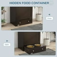 thumbnail image 4 of GVN Pet Feeder Station Storage Cabinet, Dog Food Storage Container with Dog Raised Bowls, Watering Supplies, Gray, 4 of 7