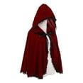 thumbnail image 6 of Christmas Hooded Cloak Red Cape Women Short Shawl Outfit Accessories for Christmas Party, 6 of 7