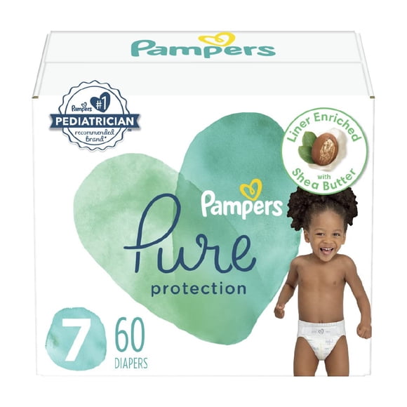 Pañales Pampers Pure Protection, tamaño 7, 60 unidades