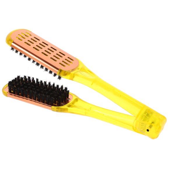 Peine alisador de pelo, cepillo plegable de aleación de aluminio, herramienta de peinado de doble cara para un cabello liso