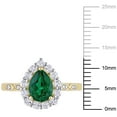thumbnail image 2 of Everly Women's Created Topaz and Created Emerald 10k Yellow Gold Ring, 2 of 8