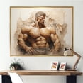 thumbnail image 1 of Designart art Mural Moderne Encadré Or Beige, art Mural Encadré Aérobic & Musculation, Force Magique de Musculation I, Décor Mural Encadré Aérobic & Musculation, 40x30 Pouces Cadre Doré, 1 of 5