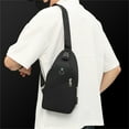 thumbnail image 4 of Men Sling Bag Crossbody Shoulder Bag for Hiking Daypack Waterproof Nylon Sling Chest Bag, 4 of 5