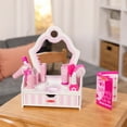 thumbnail image 4 of Melissa & Doug Wooden Beauty Salon Play Set with Vanity, 18 Pieces, Toddler Toy Ages 3+, 4 of 10