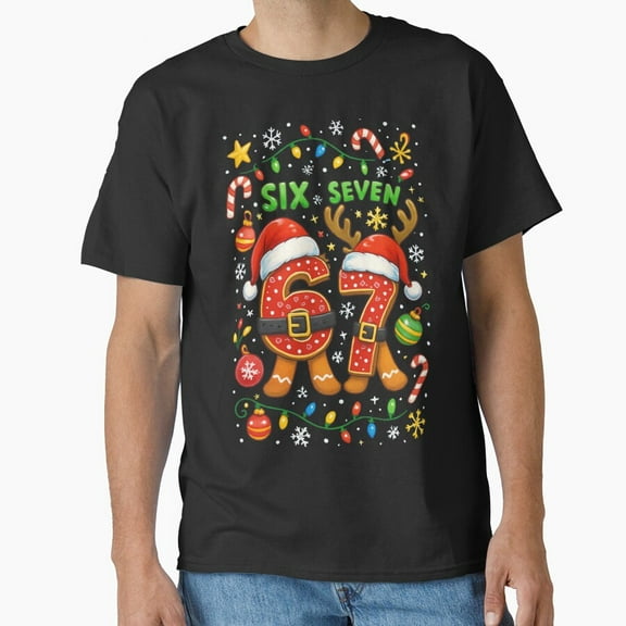 67 Holiday Meme Six Seven Xmas Boys Girls Youth Trend Unisex T-Shirt, up to size 5XL