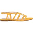 thumbnail image 2 of Women's Journee Collection Honey Flat Strappy Sandal Mustard Faux Suede 5.5 M, 2 of 6