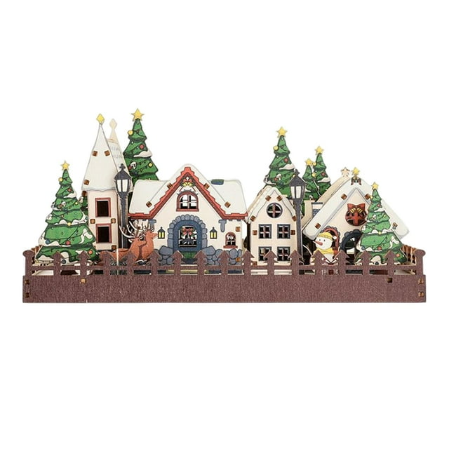 Adorno de escena de la casa perfecl Navidad decoración interior manualidades DIY