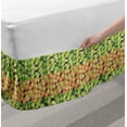 thumbnail image 2 of Mosaic Bed Skirt, Creative Modern Colorful Cubic and Triangular Shapes, Elastic Bedskirt Dust Ruffle Wrap Around for Bedding Decor, 4 Sizes, Salmon Fern Green, by Ambesonne, 2 of 2