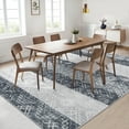 thumbnail image 2 of Garvee 9'x12' Washable Area Rug for Living Room Boho Geometric Rug Low Pile Non Slip Floor Carpet Farmhouse Soft Rug, Gray, 2 of 7