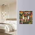 thumbnail image 4 of Yayeee Toggle Light Switch Wall Plate 2-Gang 4.56"x4.48" Decorative Outlet Cover, Colorful Mushroom, 4 of 7