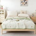 thumbnail image 3 of Ohufall Cooling Comforter Cotton Comforter Summer Bedding Thin Lightweight Washable Quilt Core Soft Breathable For Student Use, 3 of 6