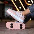 thumbnail image 2 of Zapatos de patín para niños y niñas, luz intermitente, zapatos con ruedas de 4 ruedas, zapatillas luminosas con luz Led, zapatos informales para exteriores para niños, 2 of 5