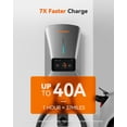 thumbnail image 3 of WolfBox EV Charger, Level 2 EV Vehicle Charging Station, 240V 40 Amp with NEMA 14-50 Plug, Wifi Enabled Electric Car Charger, Smart Display, RFID Card, Grey, 3 of 12