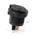 thumbnail image 2 of Montaje de panel de enchufe Hella DIN impermeable de 12 V para motocicleta marina de barco de coche, 2 of 5
