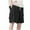 02-Black, variant on Ecqkame Mens Corduroy Cargo Shorts Casual Elastic Waist Drawstring Solid Knee Length Pants Straight Outdoor Sports Shorts with Pockets Black S