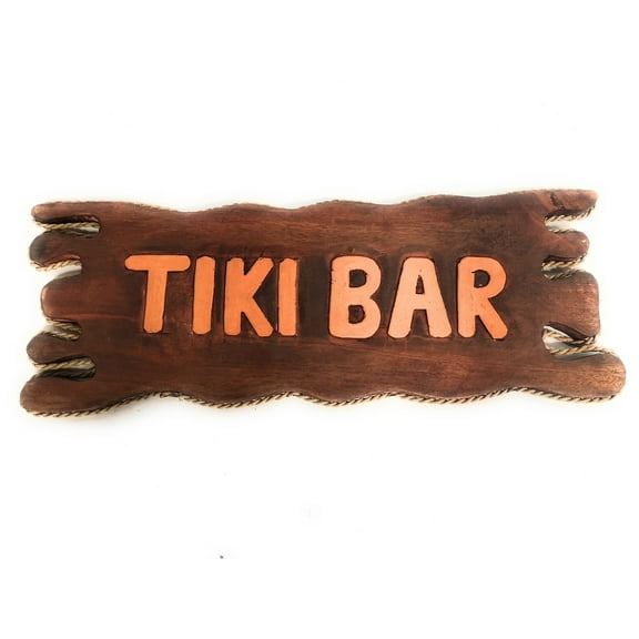 Tiki Bar Distress Sign 20" - Driftwood Tropical Decor | #bds1201550