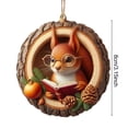 thumbnail image 5 of Shoreew Animal Christmas Ornament 2D Flat Forest Animal Xmas Tree Ornament Acrylic Hanging Woodland Pendant for Garden Tree Home Decor, 5 of 7