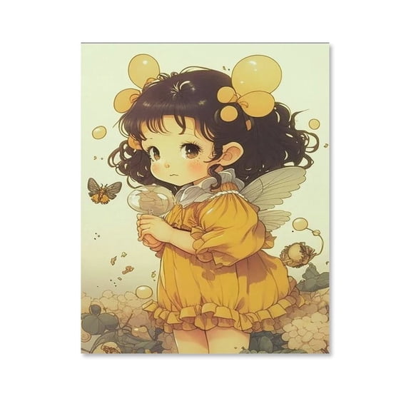 Cute Little Girl Poster Canvass,Suitable for Home Decoration,Birthday Gifts,Dining Room Decor, Bedroom Art, Wall Decor Living Room, Wall Art, Frameless 8x10inch