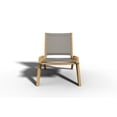 thumbnail image 3 of Curated Maison Laurent Teak Outdoor Sling Chat Chair in Gray, 3 of 4