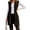 Black, variant on Zeagoo Womens Long Vests Sleeveless Draped Lightweight Open Front Cardigan Layering Vest with Side Pockets