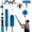 Blue, variant on 25FT Reach High Ceiling Duster Kits with Adjustable Pole - Includes Extra Long Duster, High Ceilingobweb Duster for Ceiling Fans and Whole Hou Duster, Rotatable Window Squeegee & Cse Cleaning