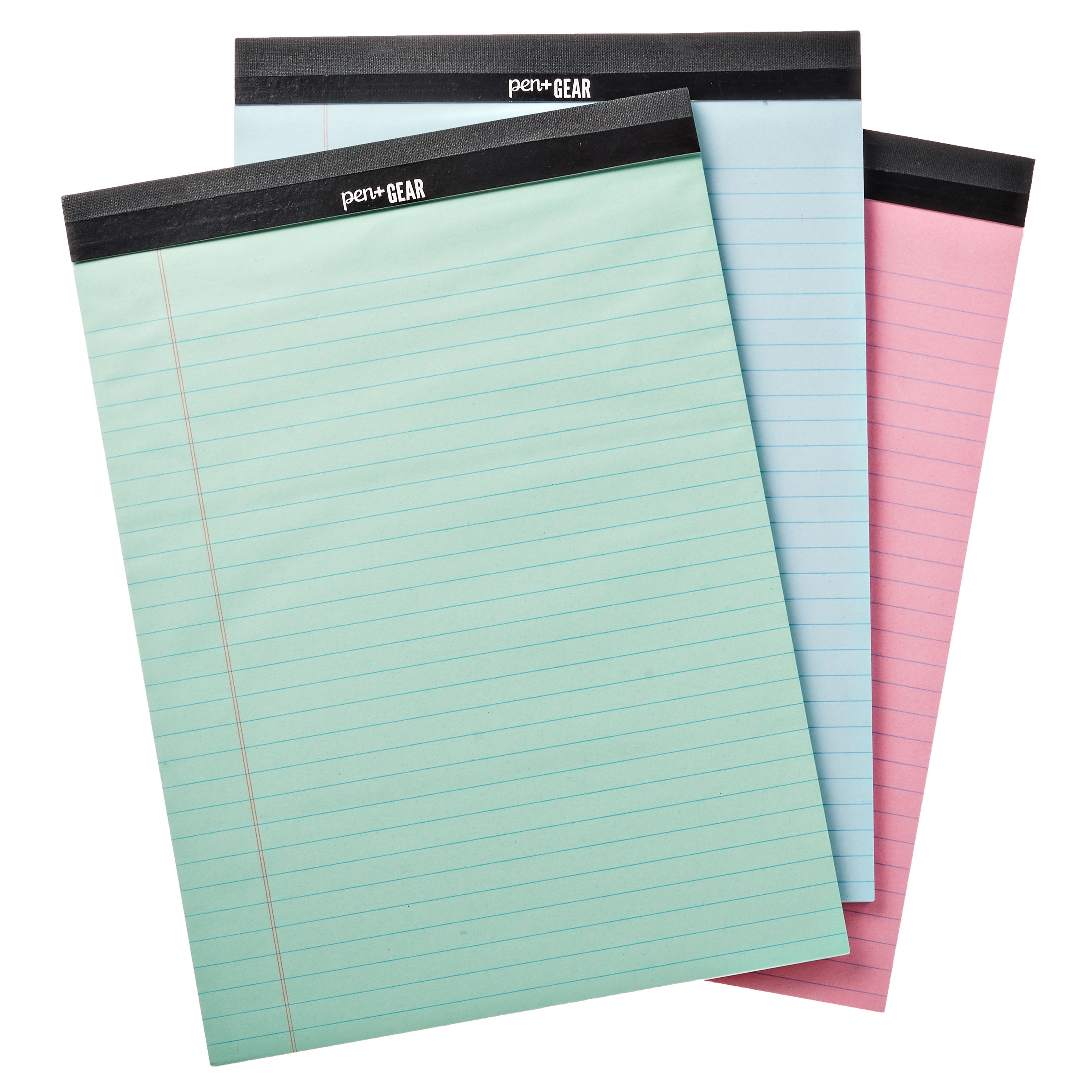 Work Basic 6pk - Office 8.5in x 11in Pastel Set 2 Mintra Office Legal Pads Micro perforated Writing Pad/Notebook Paper for School 50 Sheets per Notepad College Wide Ruled