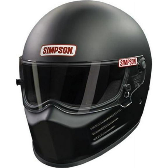 Simpson Safety SIM7210038 Super Bandit Flat SA2020 Helmet, Black - Large