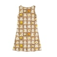thumbnail image 4 of LTTVQM Girls Easter Dress 2026 Egg Bunny Print Funny Sleeveless Sundress Loose Fit Crewneck Midi Dresses Lightweight A-Line Dresses Saffron 3-4 Years, 4 of 5