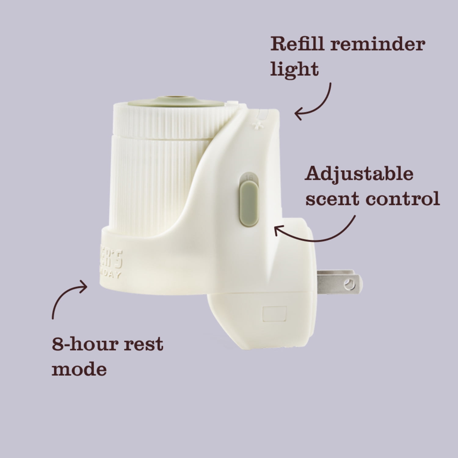 Mrs. Meyer's Clean Day Premium Scented Oil Plug-In, Diffuser & Air Freshener Kit, Rain Water, 1 Warmer And .67 fl oz Refill