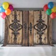 thumbnail image 3 of Wooden Plank Backdrop for Photography,Fabric Photo Background Backdrop,Rustic Farmhouse Brown Black Barn Door Photo Booth Background for Portrait Photoshoot Video Wedding Decoration Banner 8x6ft, 3 of 9