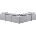 thumbnail image 3 of Meridian Furniture Indulge 158.5" Fabric L-Shaped Modular Sectional in Gray, 3 of 10