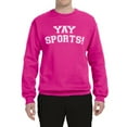 thumbnail image 2 of Wild Bobby YAY SPORTS! Sports Unisex Crewneck Graphic Sweatshirt, Fuschia, XX-Large, 2 of 5