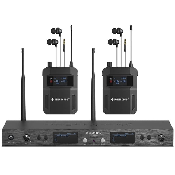 Sistema de monitor intraural inalámbrico Phenyx Pro PTM-22 UHF Mono