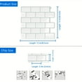 thumbnail image 3 of DEWOO Peel and Stick Backsplash - 10 Sheets of 12"×12" - 3D Adhesive Peel and Stick Tile Backsplash for Kitchen, Bathroom, Wall Tile, White, 3 of 13