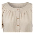 thumbnail image 4 of Blusa Quarry para Dama, Manga Peplum Beige Talla G, 4 of 4