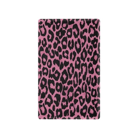 Vibrant Pink Black Leopard Pattern Decorative Wall Plate, Flame Retardant PC Plastic Light Switch & Outlet Cover with Mounting Screws Fits Blank Unused Outlet