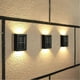 thumbnail image 5 of Set Of 2 Up Down Solar Powered Outdoor Wall Lights Warm White, 5 of 5