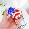 thumbnail image 3 of V-Moro Airpods Pro case , Soft Silicone Flexible Skin American Print Keychain (American Flag), 3 of 6