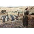thumbnail image 2 of Tissot, James Jacques 14x10 Gold Ornate Wood Framed with Double Matting Museum Art Print Titled - Ruth Gleaning, 2 of 4